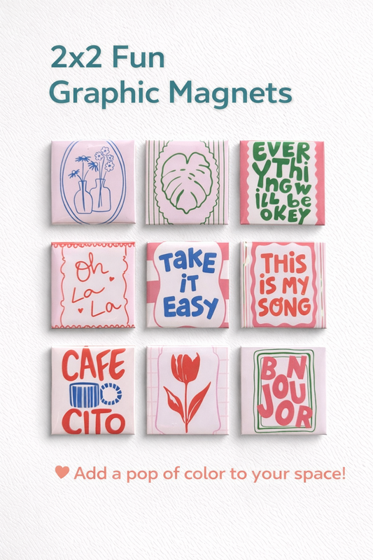 Fun Magnets (9 pcs 2x2 PHOTO MAGNETS)
